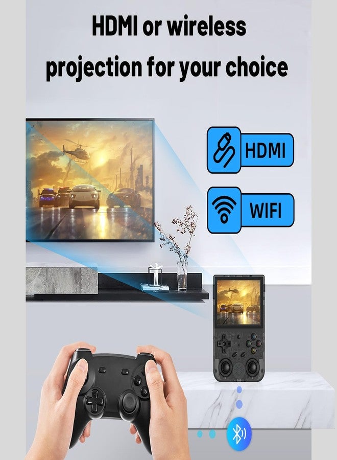 GiipGoop RG353VS Retro Gaming Console Handheld Game Console RG353VS Linux System, 3.5 Inch IPS Screen Protector 64G TF Card, Preload 4452 Games RK3566 64bit Gaming Console 5G WiFi/4.2 Bluetooth(Black) - Image 5